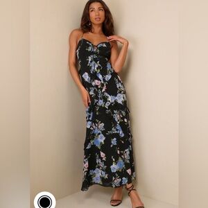 Lulus Adoring Essence Backless Slip Maxi Dress, SIZE MEDIUM